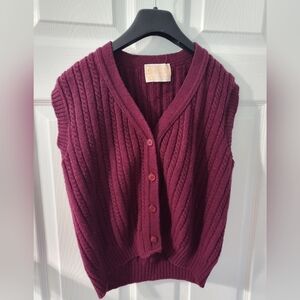 Women's Pendleton Burgundy Sweater Vest